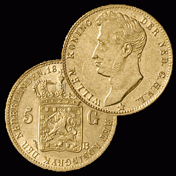 5 Gulden goud 1826B